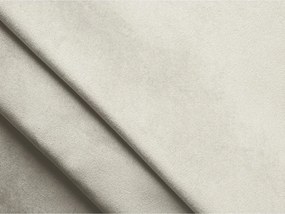 Kremowy aksamitny rozkładany/ze schowkiem narożnik (prawostronny/z szezlongiem) Kalena – Makamii