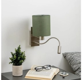 Brilagi - LED Kinkiet NUBILA 1xE27/25W/230V + LED/3W chrom/zielony