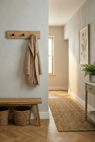 Nowoczesny wieszak ścienny dąb craft + czarny E2-P44