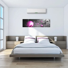 Obraz różowych kul (170x50 cm)