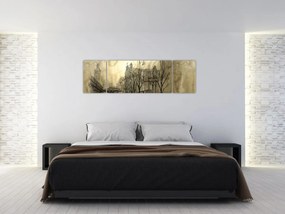 Obraz - Szkic miasta (170x50 cm)