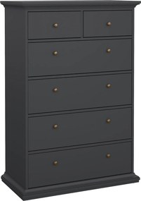 Wysoka komoda Paris 4+2 kolor szary