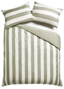 PrzytulneMieszkanie.pl PrzytulneMieszkanie.pl Bawełniana pościel STRIPES biało-zielona Rozmiar pościeli: 2 szt 70 x 90 cm | 200 x 220 cm