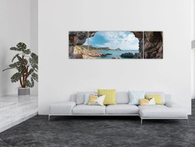 Obraz - Jaskinia przy morzu (170x50 cm)