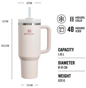 Jasnoróżowy termos 1,18 l Quencher H2.O FlowState – Stanley