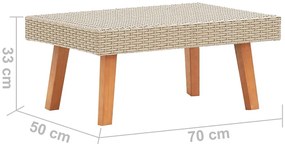 Beżowy minimalistyczny stolik ogrodowy - Linder
