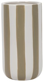 Ceramiczny wazon w grube pionowe pasy, Ø 12 x 20 cm