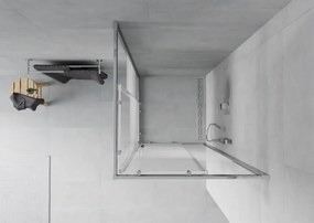 Mexen Rio kabina prysznicowa kwadratowa 70 x 70 cm, białe pasy, chrom - 860-070-070-01-20