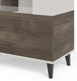 Witryna wysoka RANDOM 2 W-1 60cm orzech/kaszmirowa HALMAR