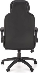 Szaro-czarny fotel gabinetowy Valerio Halmar