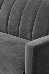Sofa rozkładana ARMANDO VELVET szara HALMAR