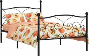 Czarne metalowe łóżko rustykalne 90x200 cm N2-N63