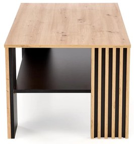 Ława z półką 110x65x52 cm dąb artisan/czarny FEMINA