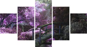 Obraz fioletowego ogrodu (125x70 cm)
