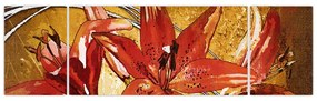 Obraz kwiatów lilii (170x50 cm)
