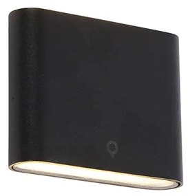 Zewnetrzna Nowoczesna lampa ścienna zewnętrzna czarna 11,5 cm z LED IP65 - Batt Nowoczesny Oswietlenie zewnetrzne