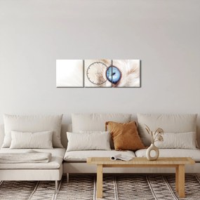 Obraz - Kotek (z zegarem) (90x30 cm)
