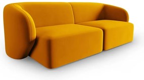 Musztardowa aksamitna sofa 188 cm Paolo – Milo Casa