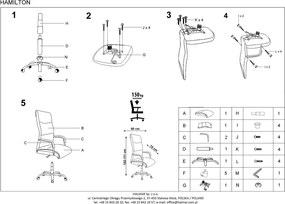 Elegancki fotel biurowy Hamilton Halmar