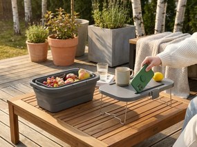 Składany kosz piknikowy TRIGO 3w1, szary