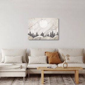 Obraz na szkle - Zimowy krajobraz (70x50 cm)