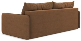Pomarańczowa rozkładana/ze schowkiem sofa 216 cm Nanea – Makamii