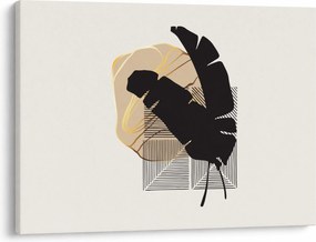 Obraz - Abstrakcja z tropikalnymi liśćmi N⁰4 (70x50 cm)
