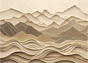 Obraz - 3D linie gór (70x50 cm)