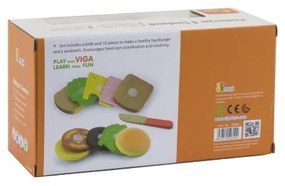 Zestaw do krojenia viga hamburger i kanapka