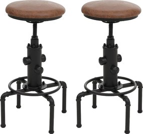 Stołki barowe MCW-N23 (zestaw 2 szt.), brązowy