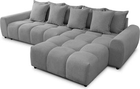 Szary narożnik (prawostronny/z szezlongiem) Albane – Ropez