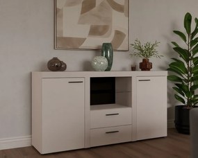 Meblościanka TUMBA biała meble do salonu półki szafka rtv