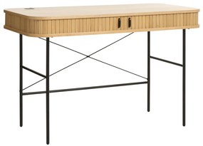 Biurko w dekorze dębu 60x120 cm Nola – Unique Furniture