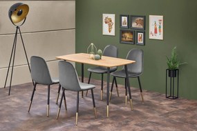 Krzesło tapicerowane K379 VELVET szare HALMAR