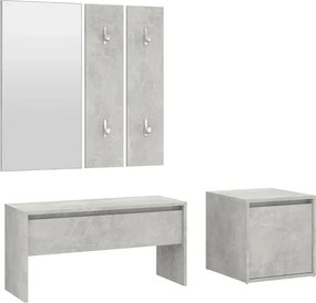 Minimalistyczny komplet mebli do przedpokoju beton R9-T79