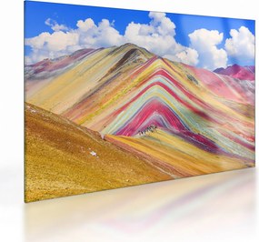 Obraz na szkle - Rainbow Mountain, Peru (70x50 cm)