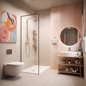 Brodzik z konglomeratu prostokątny 120 x 90 DIAMO White