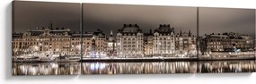 Obraz miasta o zmierzchu (170x50 cm)