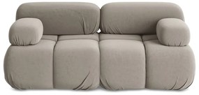 Beżowa aksamitna sofa modułowa 190 cm Lokua – Makamii