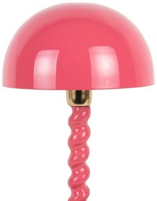 Różowa lampa stołowa z metalowym kloszem (wysokość 39 cm) Prisa – Leitmotiv