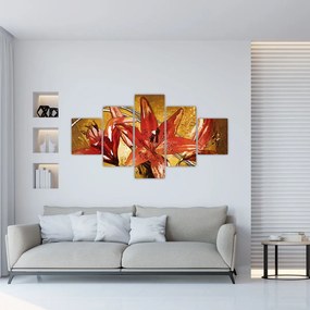 Obraz kwiatów lilii (125x70 cm)