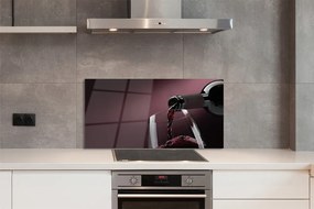 Panel szklany do Kuchni Głęboki Purpurowy Kolor Wina
