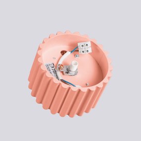 Plafon AURA 1 brzoskwiniowy GX53 ryflowany SOLLUX  LIGHTING