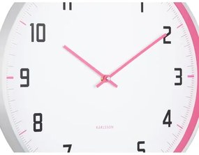 Zegar ścienny Karlsson 5969BP design różowy, średnica 40 cm