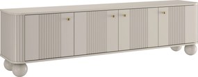 Szafka RTV Vesper 4D 187 cm - kaszmir / złote uchwyty / nogi kule