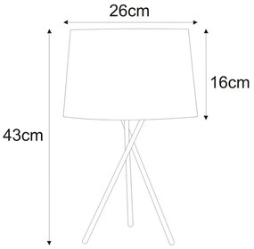 Biała lampa stołowa abażurowa - S913 Bola