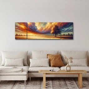 Obraz – Drzewo na polu (170x50 cm)