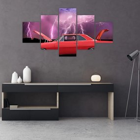 Obraz czerwonego auta (125x70 cm)