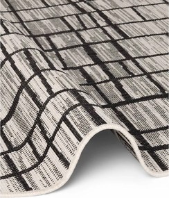 Czarny/kremowy okrągły dywan odpowiedni na zewnątrz ø 160 cm Haringey Crouch – Ted Baker