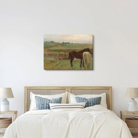 Obraz - Edgar Degas, Horses in a Meadow, reprodukcje (70x50 cm)